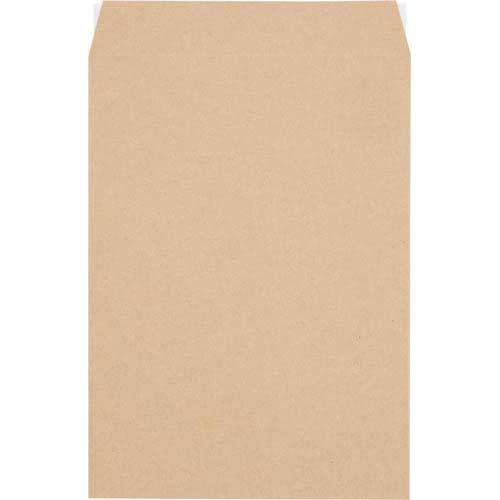 キングコーポレーション 未晒クラフト封筒 角2 テープ付き 100枚入