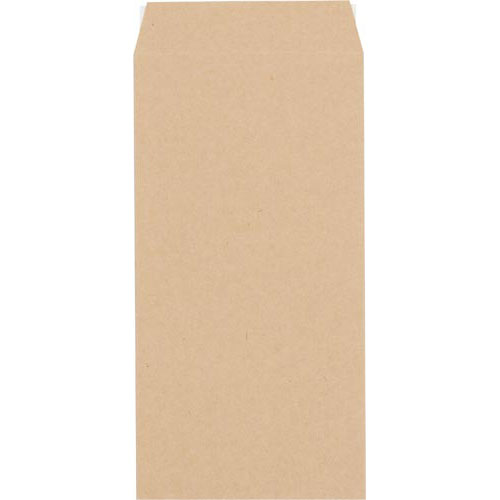 キングコーポレーション 未晒クラフト封筒 長3 テープ付き 100枚入