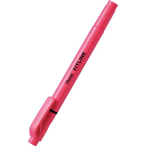 ぺんてる 蛍光マーカー フィットライン ツイン ピンク
