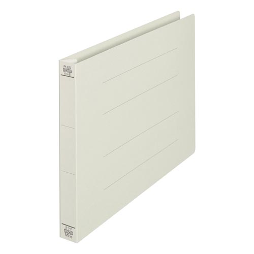 プラス フラットファイル A4横 厚とじ グレー