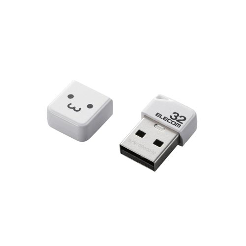 エレコム USB2.0メモリ 小型 キャップ付 32GB 白 エレコム USB2.0メモリ 小型 キャップ付 32GB 白