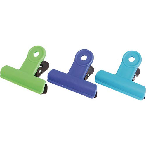 ミツヤ プラ目玉クリップ 緑青紫 3個入