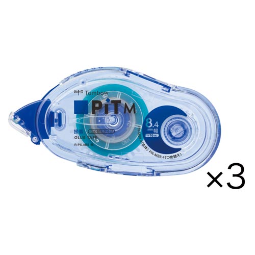 トンボ鉛筆 テープのり ピットテープMS8.4 3個パック