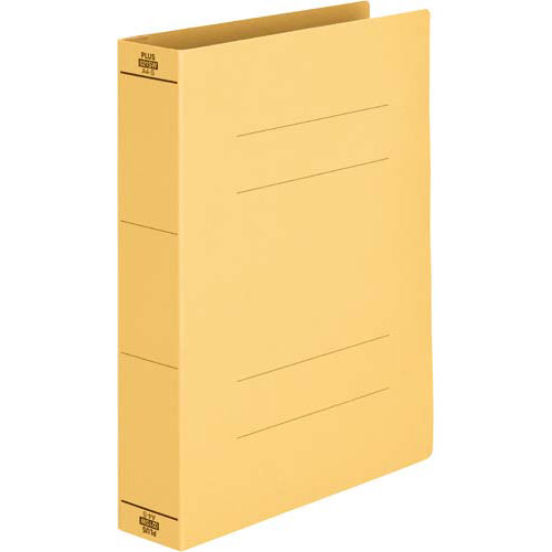 プラス フラットファイル厚とじ500 A4S イエロー1冊