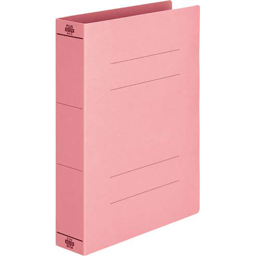 プラス フラットファイル 厚とじ500 A4S ピンク1冊