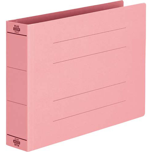 プラス フラットファイル 厚とじ500 A4E ピンク1冊