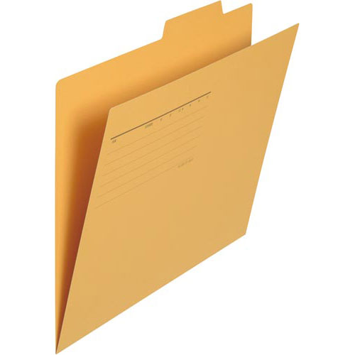 プラス 個別フォルダー A4横 イエロー×10