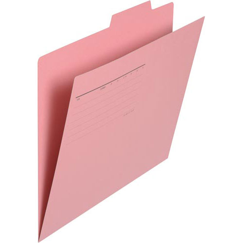 プラス 個別フォルダー A4横 ピンク×10