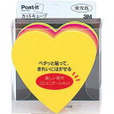 スリーエム ジャパン ポストイット蛍光色 ハート形 5色225枚