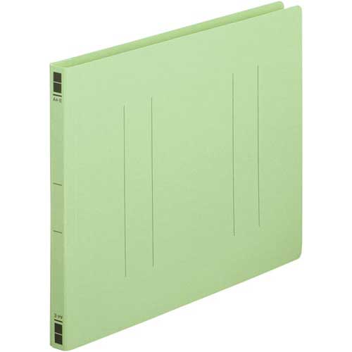 カウネット フラットファイル樹脂とじ具 A4横 緑 10冊
