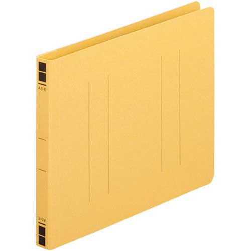 カウネット フラットファイル樹脂とじ具 A5横 黄 10冊