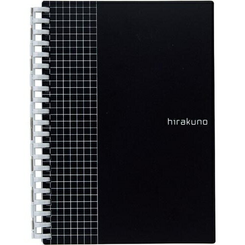 リヒトラブ ヒラクノ ツイストノート B6S 21穴 ブラック【取寄商品】