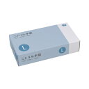 川西工業 ニトリル手袋 粉無 ホワイト L 100枚
