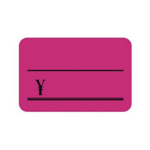 ササガワ 蛍光カード ¥付き ピンク 小 30枚入【取寄商品】