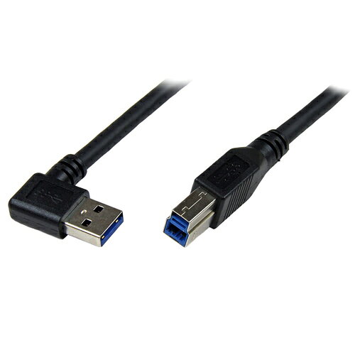 スターテック USB　3．0　ケーブル（A−B）　L型右　1m【取寄商品】