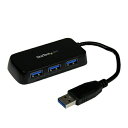 スターテック USB 3.0ハブ 4ポート ポータブル ブラック【取寄商品】