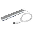 スターテック USB 3.0ハブ 7ポート シルバー アルミ筐体【取寄商品】