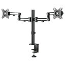 スターテック 液晶モニタ多関節アーム 最大32インチモニタ2画面【取寄商品】