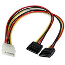 スターテック 電源分岐ケーブル ペリフェラル4ピン − SATA【取寄商品】