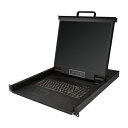 スターテック KVMコンソールドロア 19インチ 1ポート対応【取寄商品】