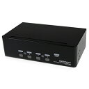 スターテック KVMスイッチ 4ポート デュアルDVIモニタ対応【取寄商品】