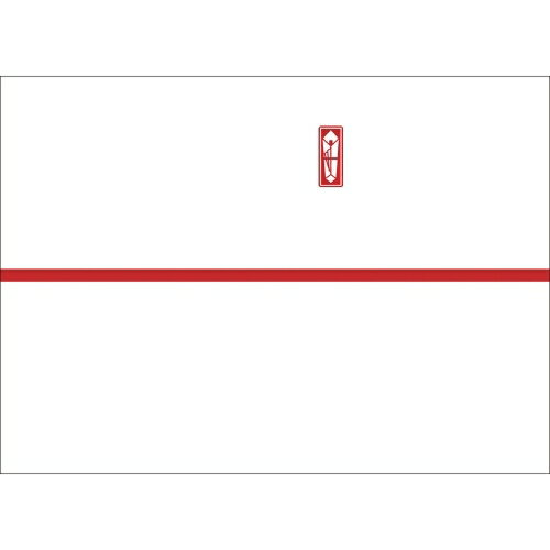 ササガワ のし紙　本中判　赤棒　山【取寄商品】