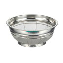 本間冬治工業 BK18−8浅型ザルカラーバー付 43cm 緑【取寄商品】