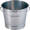 エムテートリマツ 18−8 バケツ(溶接) 16号 バネハンドル【取寄商品】