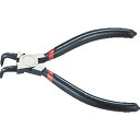 トラスコ中山 スナップリングプライヤー140mm(穴用・曲爪)【取寄商品】