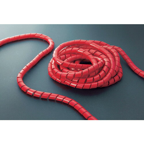 トラスコ中山 スパイラルチューブ10m結束径15．0ー50．0赤【取寄商品】