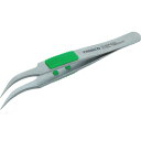 トラスコ中山 ラバーグリップ付SUSピンセット115mm先細鷲型【取寄商品】
