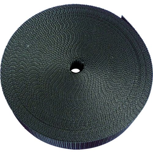 トラスコ中山 ナイロン平ベル1.2t×25mm×10m黒【取寄商品】