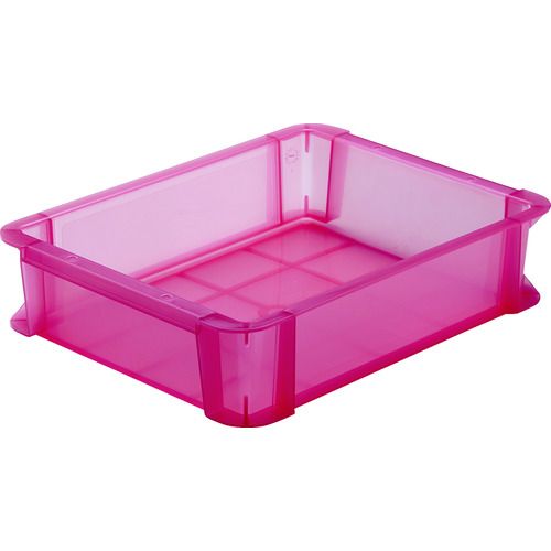 トラスコ中山 スケルトンカラーコンテナ6L赤【取寄商品】