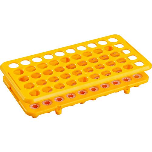 トラスコ中山 樹脂製試験管立 Φ16.5X50本 オレンジ【取寄商品】