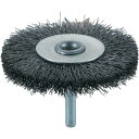 トラスコ中山 軸付ホイールブラシ φ75X軸6 鋼線 線径0.3【取寄商品】