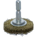 トラスコ中山 軸付ホイールブラシ φ38X軸6.35 真鍮線【取寄商品】