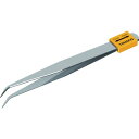 トラスコ中山 ステンレス製ピンセット開閉キャップ付AA先曲150【取寄商品】