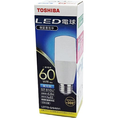 東芝ライテック LED電球 E26 T型 全方向60W 昼光色【取寄商品】 [2]