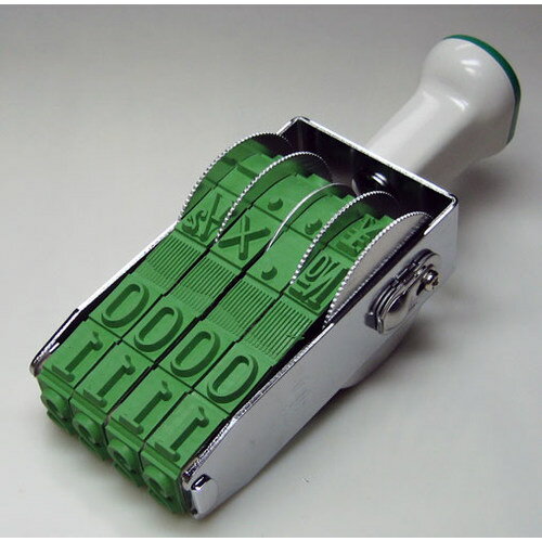 サンビー テクノタッチ回転印　欧文初号4連　［明朝体］【取寄商品】