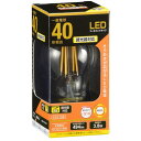 オーム電機 LED電球 A型 4W クリア 調光【取寄商品】