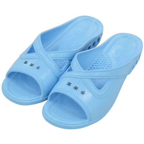 三興化学工業 手術室用スリッパ ナース用 L ブルー ネーム入【取寄商品】