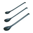 野中理化器製作所 薬さじ(プラスチック黒) 3種組【取寄商品】
