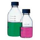 柴田科学 ねじ口瓶(青蓋付 DURAN) 500mL【取寄商品】