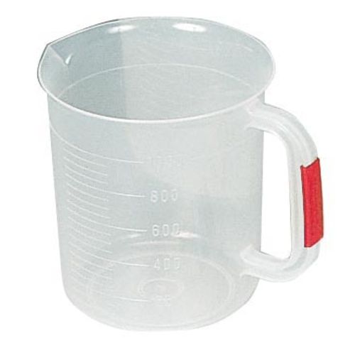 日本メデカル カラー取手付PPビーカー 1000ml 赤【取寄商品】