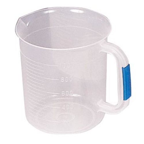 日本メデカル カラー取手付PPビーカー 1000ml 青【取寄商品】