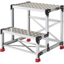 トラスコ中山 アルミ合金製作業台縞鋼板 500×400×600【取寄商品】