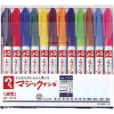 寺西化学工業 油性マーカー マジックインキ 極細 12色セット【取寄商品】