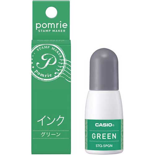 カシオ ポムリエ専用　インク　グリーン　STQ−5PGN【取寄商品】