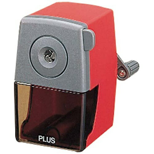 プラス 鉛筆けずり 手動式 レッド【取寄商品】