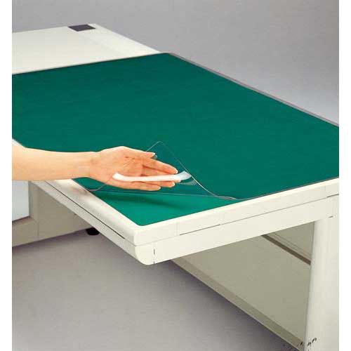 プラス 塩ビデスクマットW 適用机107 1枚【取寄商品】